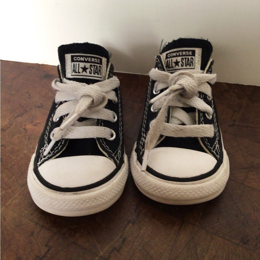 Converse All Star Sneaker, Black, Baby/Toddler Size 5